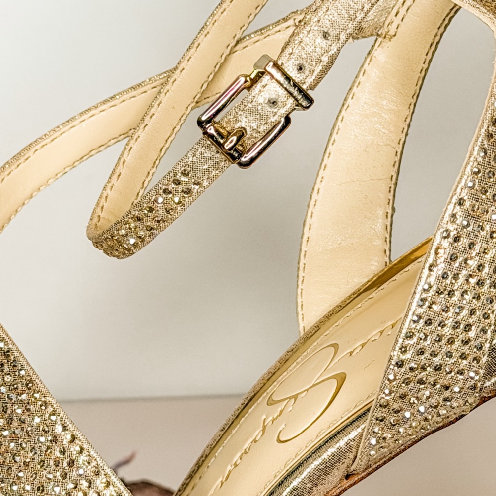 Jessica Simpson Champagne Rhinestone Heels - Picture 4 of 6